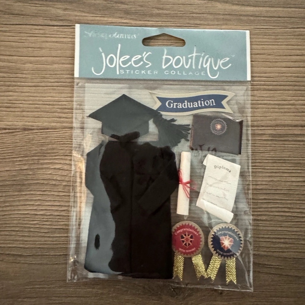 Lot Of 8 New Jolee’s Boutique GRADUATION Dimensional Stickers Scrapbooking Class